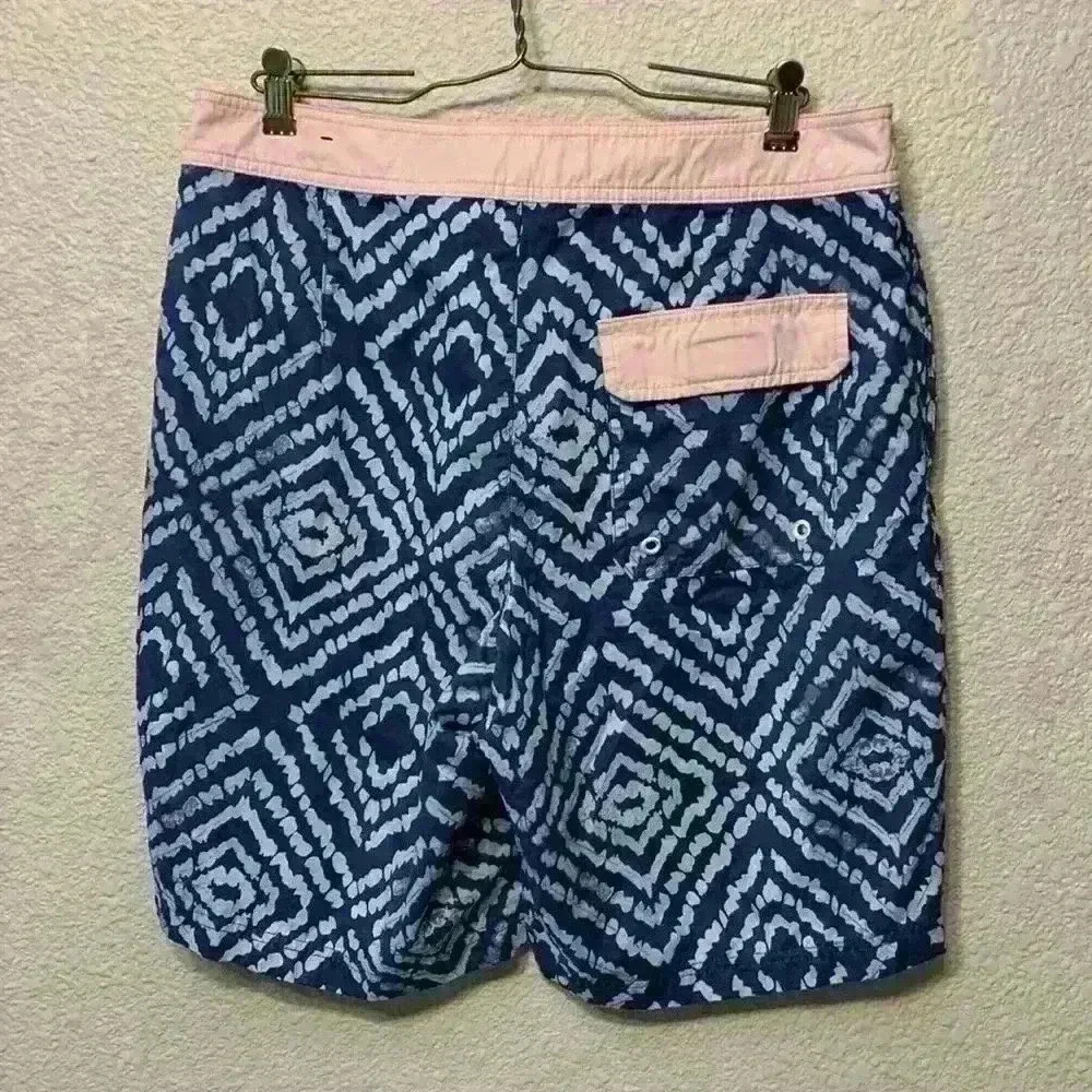American Eagle blue chevron Men’s swim trunks sz S beach vacation resort wear - Picture 5 of 7